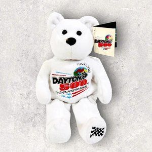 Daytona 500 Y2K "Race Day Bear" Beanie Plush Toy - With All Tags